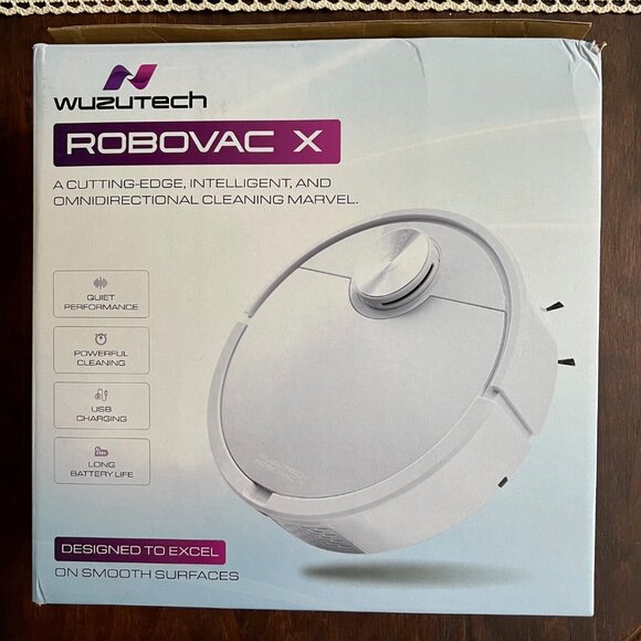 ROBOVAC X by Wuzutech, Home Robo Vacuum Cleaner, W/20 - Unit Mop Bundle, NEW - Picture 2 of 3